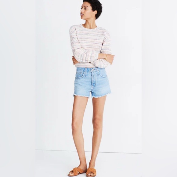 NWOT Madewell Relaxed Denim Shorts Light Dunwoody Wash - Size 27 - Picture 1 of 9